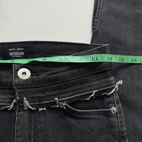 Hudson Baja East Black High Riss Heartbreaker Slim Bootcut Jeans Size 23 NWT - Picture 5 of 9